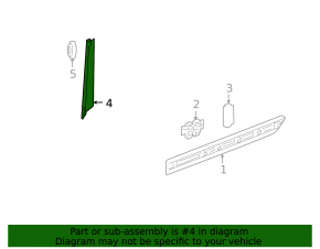 Mercedes W164 ML rear right side door trim