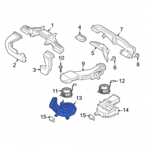 Battery cooling fan housing right Ford Fusion mk5 13-20 plug-in, break