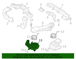 Battery cooling fan housing right Ford Fusion mk5 13-20 plug-in, break