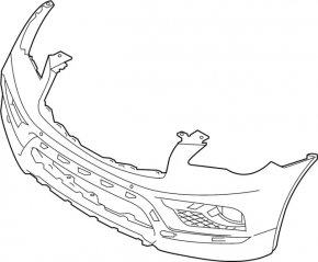 Bare front bumper for Infiniti QX50 16-17 with parking sensors and cruise control
