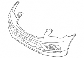 Bare front bumper for Infiniti QX50 16-17 with parking sensors and cruise control