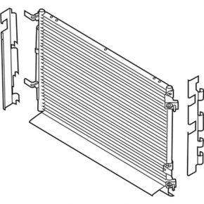 Air conditioning radiator condenser Ford Mustang mk6 15-23 3.7, 5.0