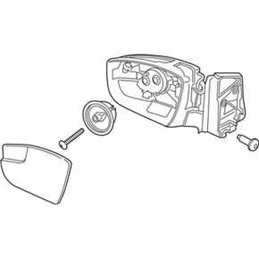 Side mirror right assembly Ford Escape MK3 17-19 rest BSM, heated