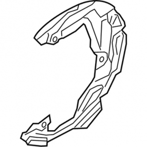 Front right brake disc cover for Ford Edge 19-24 (R18), for red caliper