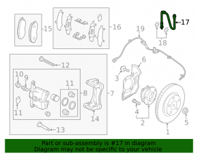 Front left brake hose Mazda CX-5 19-25 2.5T
