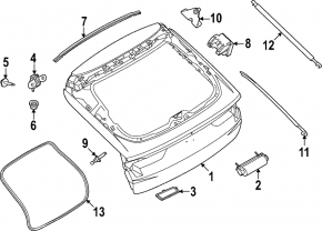 Left tailgate hinge Ford Mustang Mach-E 21-23