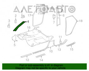 Front pillar trim right Mercedes W164 ML beige