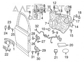 Door handle outer front left Chrysler 300 11-23