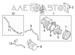 Cooling pipe lower Kia Optima 11-15 2.4