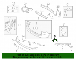Left exhaust frame bracket for Volvo XC60 14-17