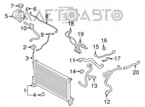 Expansion tank cooling Volvo XC90 16-22 without cap
