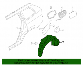 Rear left mudguard Volvo XC90 16-23