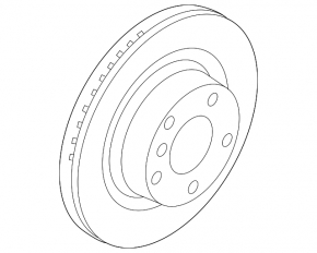 Rear left brake disc BMW 4 F32/33/36 14-20 345/24mm with perforation