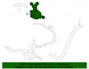 Additional coolant pump for Hyundai Kona 19-23 EV
