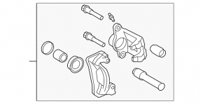 Rear right caliper assembly for Toyota Sequoia 2008-2015