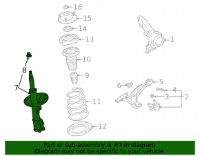 Shock absorber front left Lexus RX330 SATO TECH