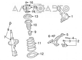 Shock absorber front left Lexus RX330 SATO TECH