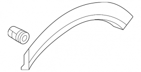 Rear left fender arch trim for Audi Q8 e-tron 2020-2025