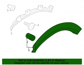 Rear left fender arch trim for Audi Q8 e-tron 2020-2025