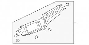 Right front panel bracket for Audi E-Tron 19-23, black, scuffed