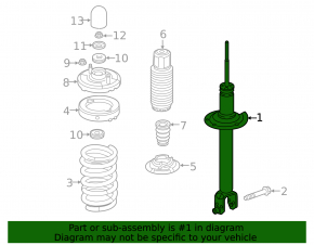 Rear shock absorber right Honda Clarity 18-19 usa