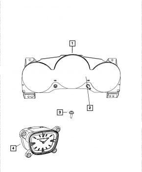 Instrument cluster Chrysler 200 11-14 without display