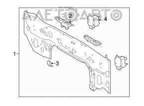 14-19 Toyota Highlander rear panel, silver