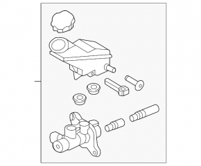 Brake master cylinder with reservoir Kia Sorento 16-20 with cover