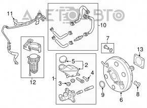 Brake master cylinder with reservoir Kia Sorento 16-20 with cover