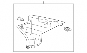 Right rear pillar trim for Toyota Avalon, gray, 2005-2006