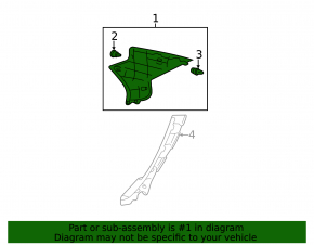 Right rear pillar trim for Toyota Avalon, gray, 2005-2006