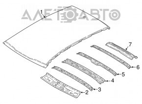 Kia Niro 17-22 metal roof without sunroof, on the body, dented