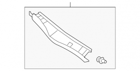 Left Trunk Door Trim Mitsubishi Outlander 14-22 Black