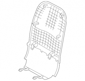 Kia Niro 17-22 HEV, PHEV rear passenger seat trim, gray, with mesh, scratches