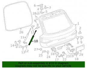Left tailgate shock absorber for Audi Q3 15-18