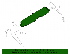 Trunk door spoiler central Nissan Leaf 18-