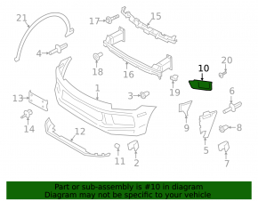 Front bumper air duct trim, left, Porsche Cayenne 19-23 sport