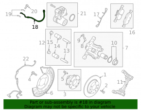 Brake hose rear left Mazda CX-30 20- under R16