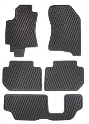 Set of black floor mats for the Subaru Tribeca B10 2008-2014, 3 rows