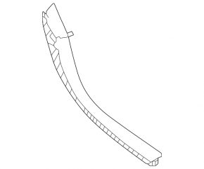 Right radiator grille molding for Mazda CX-5 22-25 black