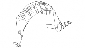 Rear right mudguard Mercedes CLA 14-19, fastening torn 
