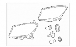 Front left headlight complete Mercedes GLA 15-17 xenon