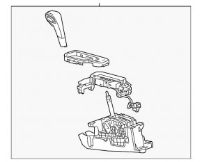 Chevrolet Equinox 10-15 pre-restored gearbox shifter, with handle