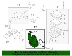 Air resonator Kia Forte 19-24 2.0