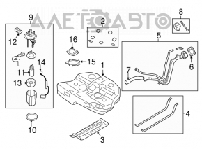 Fuel tank Kia Optima 11-15 2.4