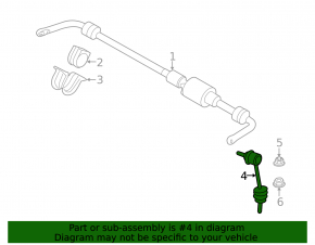 Rear stabilizer bar link left BMW X5 E70 07-13