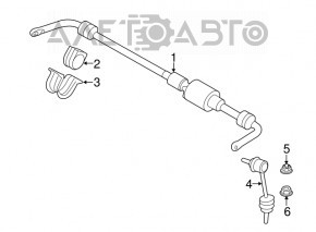 Rear stabilizer bar link left BMW X5 E70 07-13