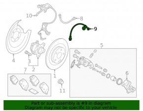 Rear left brake hose for Mitsubishi Outlander 22-25