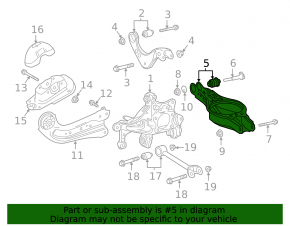Lower control arm under the rear left spring Lexus ES300h ES350 19-26 FWD