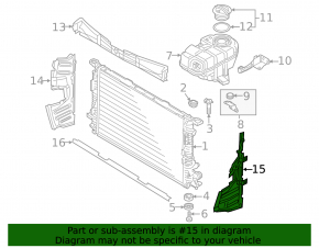 Radiator deflector left Audi A6 C7 16-18 rest 2.0